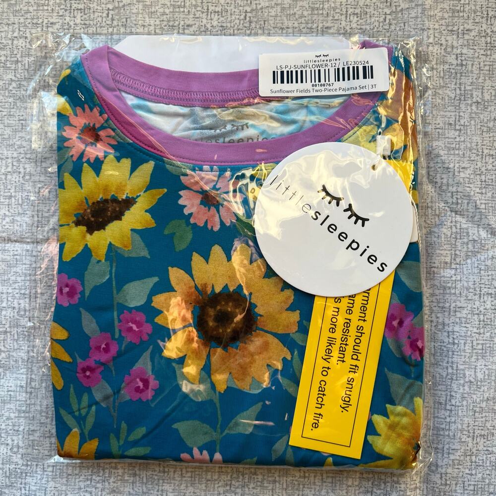 NEW Little Sleepies Sunflower Fields Size 3T
